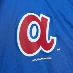 Men Mitchell & Ness Jackets & Outerwear-Team Og 2.0 Anorak Windbreaker Atlanta Braves