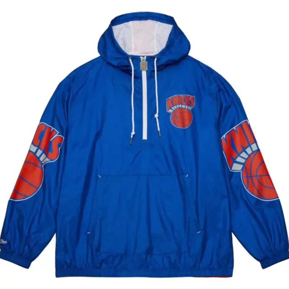 Men Mitchell & Ness Jackets & Outerwear-Team Og 2.0 Anorak Windbreaker New York Knicks