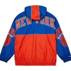 Men Mitchell & Ness Jackets & Outerwear-Team Og 2.0 Anorak Windbreaker New York Knicks