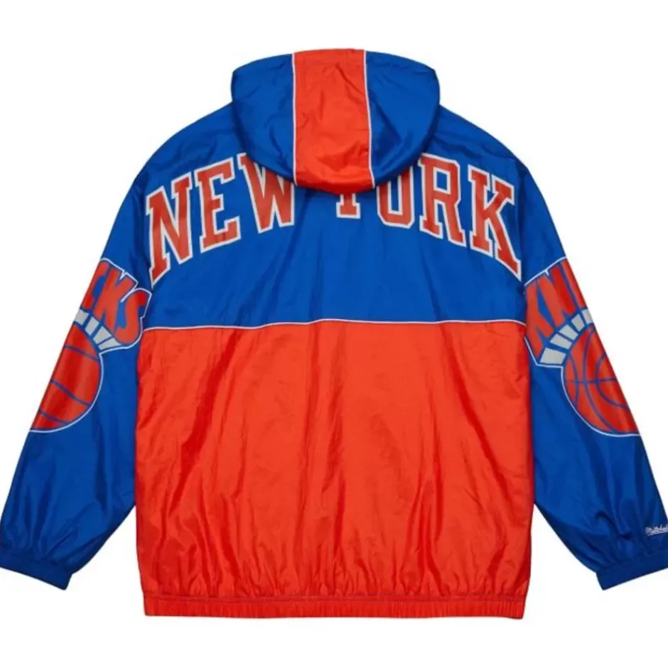 Men Mitchell & Ness Jackets & Outerwear-Team Og 2.0 Anorak Windbreaker New York Knicks