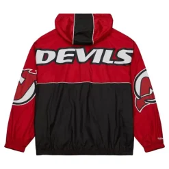 Men Mitchell & Ness Jackets & Outerwear-Team Og 2.0 Anorak Windbreaker New Jersey Devils