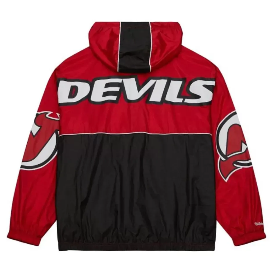 Men Mitchell & Ness Jackets & Outerwear-Team Og 2.0 Anorak Windbreaker New Jersey Devils