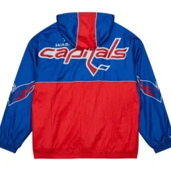 Men Mitchell & Ness Jackets & Outerwear-Team Og 2.0 Anorak Windbreaker Washington Capitals