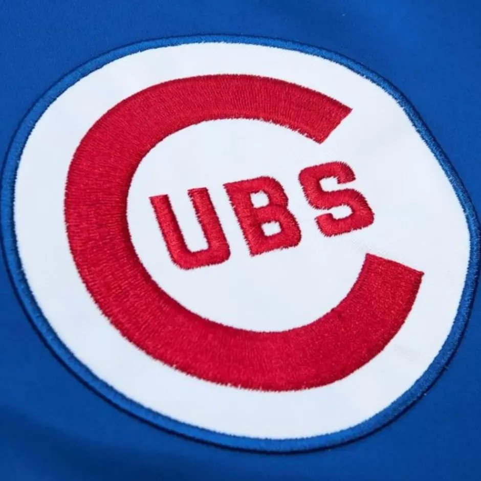 Men Mitchell & Ness Jackets & Outerwear-Team Og 2.0 Lightweight Satin Jacket Chicago Cubs