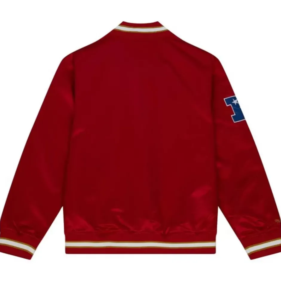 Men Mitchell & Ness Jackets & Outerwear-Team Og 2.0 Lightweight Satin Jacket San Francisco 49Ers