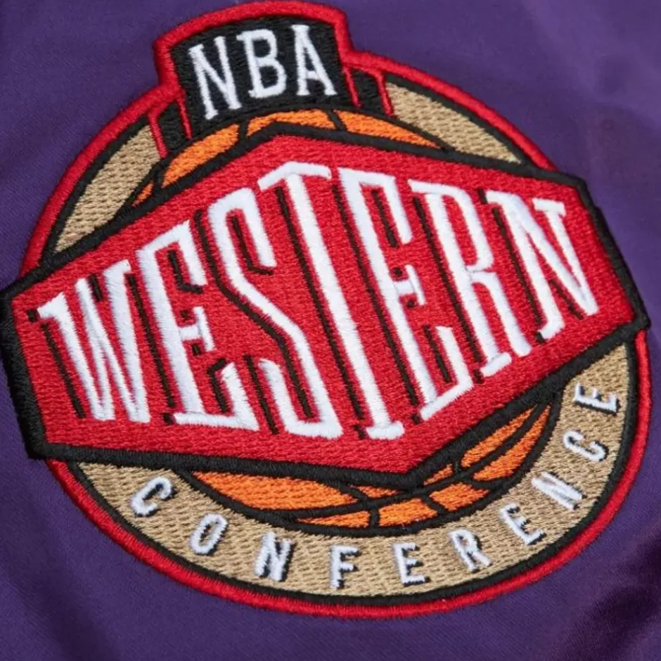 Men Mitchell & Ness Jackets & Outerwear-Team Og 2.0 Lightweight Satin Jacket Los Angeles Lakers