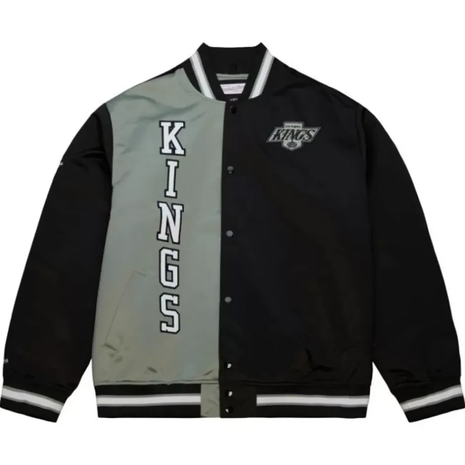 Men Mitchell & Ness Jackets & Outerwear-Team Og 2.0 Lightweight Satin Jacket Los Angeles Kings