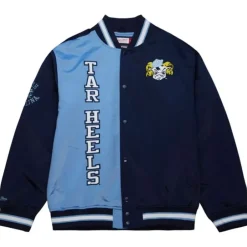 Men Mitchell & Ness Jackets & Outerwear-Team Og 2.0 Lightweight Satin Jacket University Of North Carolina