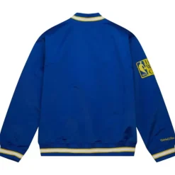 Men Mitchell & Ness Jackets & Outerwear-Team Og 2.0 Lightweight Satin Jacket Golden State Warriors
