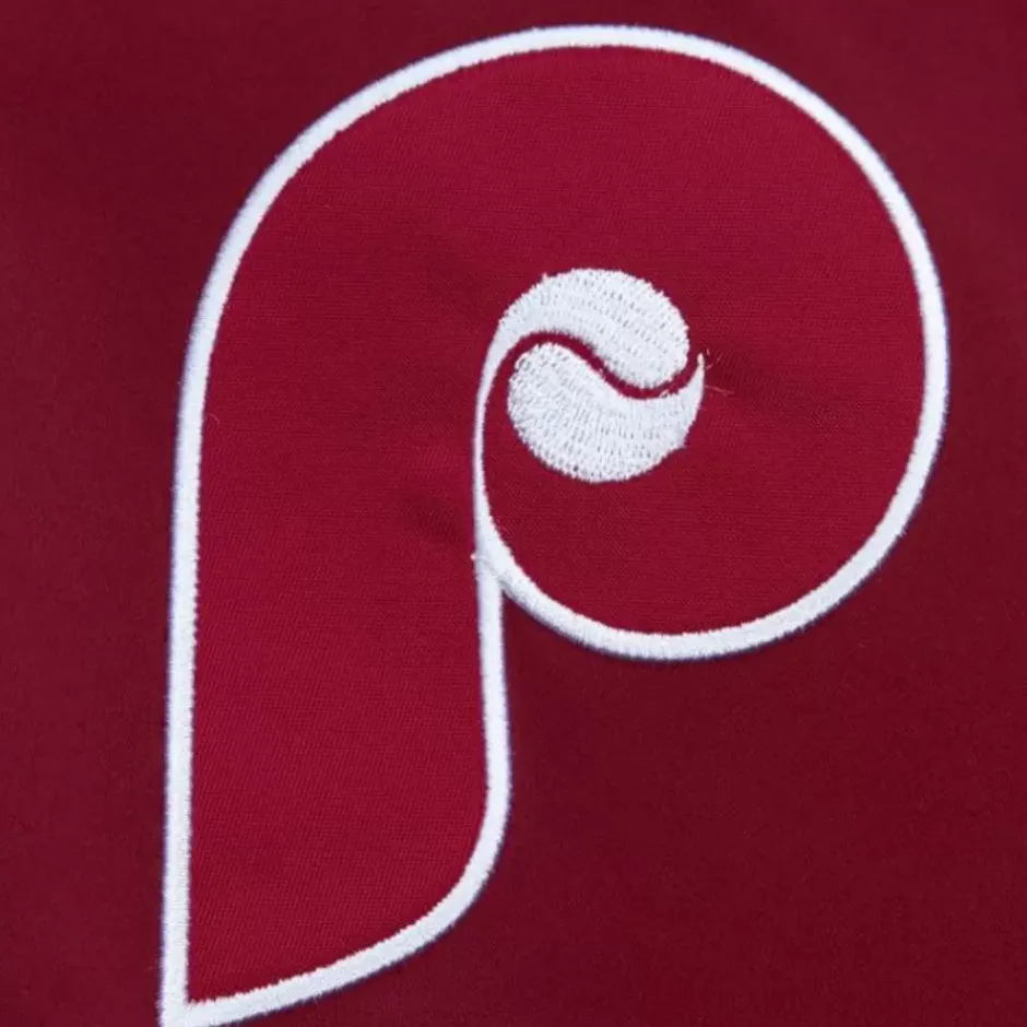 Men Mitchell & Ness Jackets & Outerwear-Team Og 2.0 Lightweight Satin Jacket Philadelphia Phillies