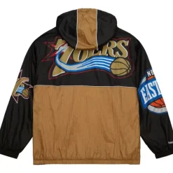 Men Mitchell & Ness Jackets & Outerwear-Team Og Anorak Windbreaker Philadelphia 76Ers