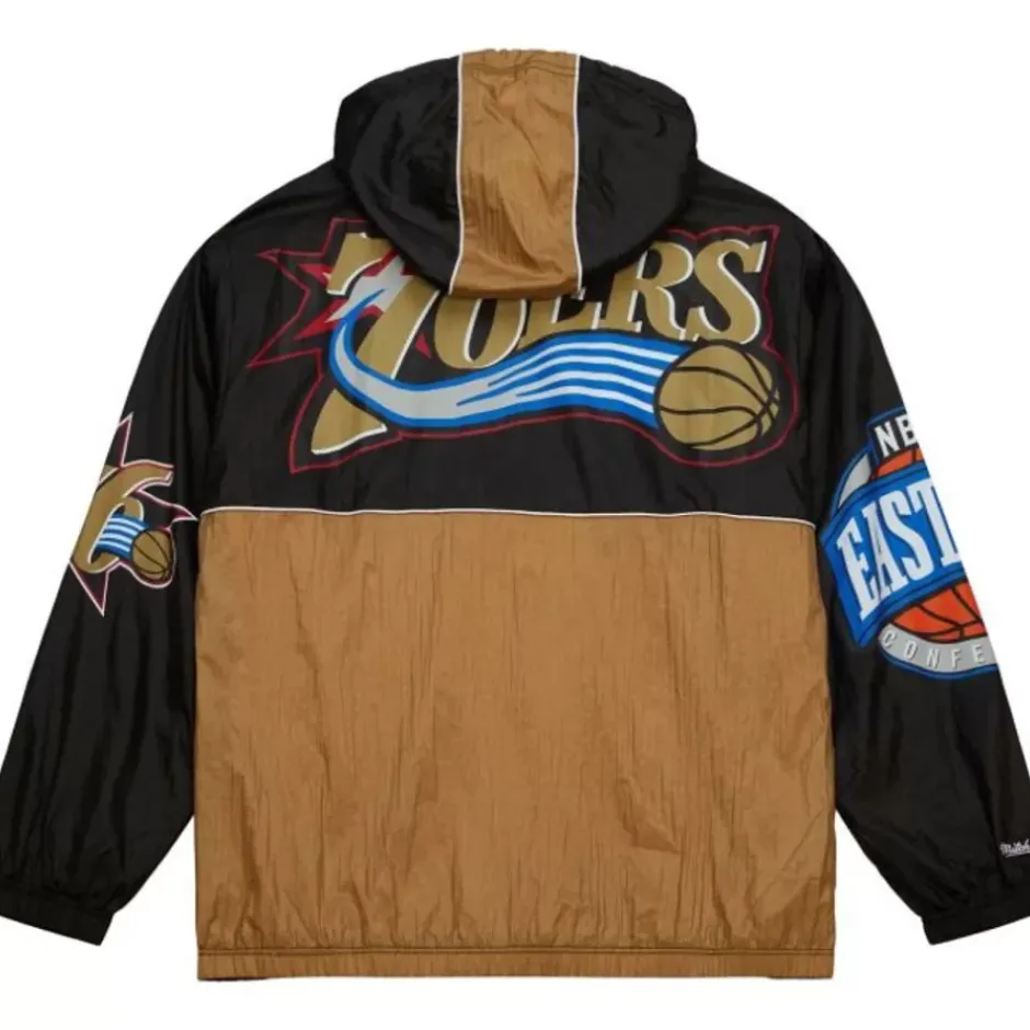 Men Mitchell & Ness Jackets & Outerwear-Team Og Anorak Windbreaker Philadelphia 76Ers
