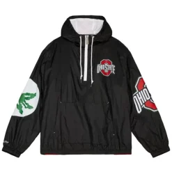 Men Mitchell & Ness Jackets & Outerwear-Team Og Anorak Windbreaker Ohio State