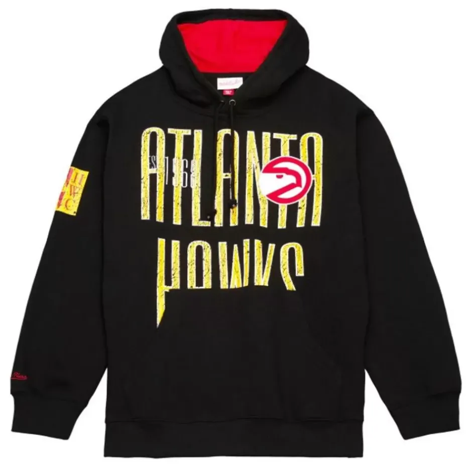 Men Mitchell & Ness Hoodies & Sweatshirts-Team Og Fleece 2.0 Atlanta Hawks