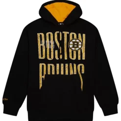 Men Mitchell & Ness Hoodies & Sweatshirts-Team Og Fleece 2.0 Boston Bruins