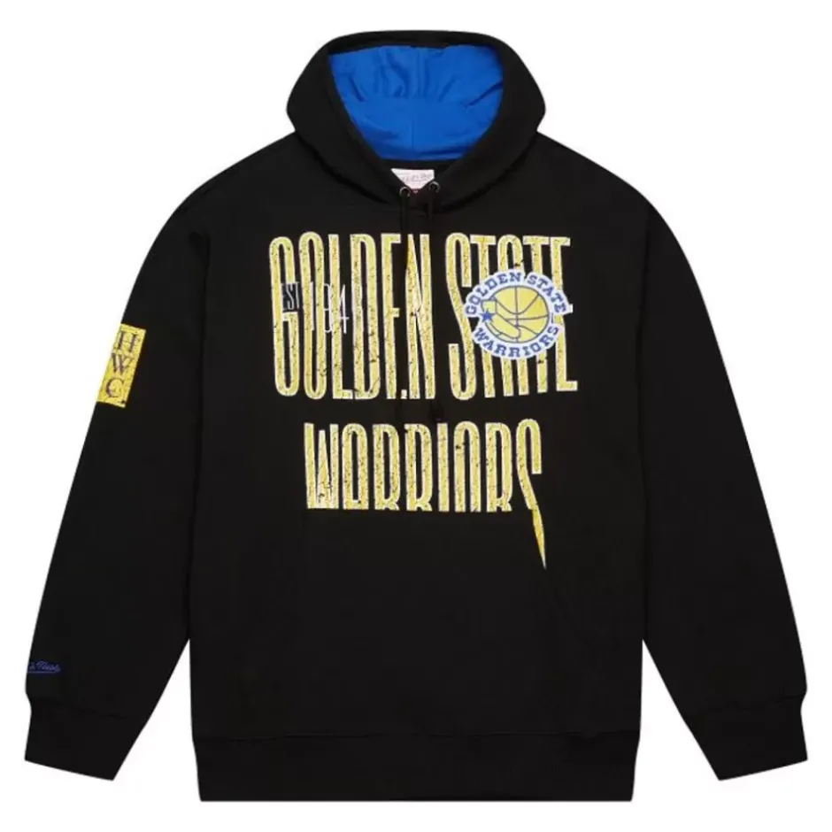 Men Mitchell & Ness Hoodies & Sweatshirts-Team Og Fleece 2.0 Golden State Warriors