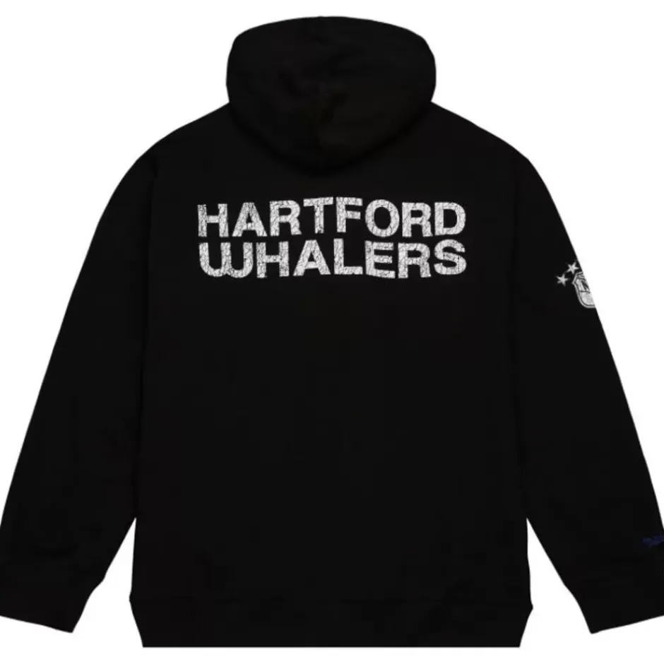 Men Mitchell & Ness Hoodies & Sweatshirts-Team Og Fleece 2.0 Hartford Whalers