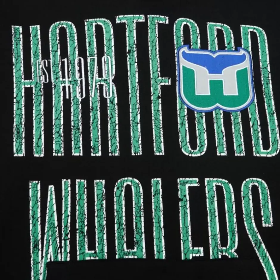 Men Mitchell & Ness Hoodies & Sweatshirts-Team Og Fleece 2.0 Hartford Whalers