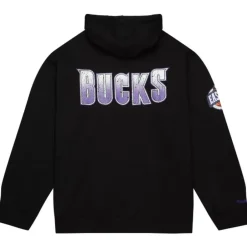 Men Mitchell & Ness Hoodies & Sweatshirts-Team Og Fleece 2.0 Milwaukee Bucks