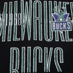 Men Mitchell & Ness Hoodies & Sweatshirts-Team Og Fleece 2.0 Milwaukee Bucks