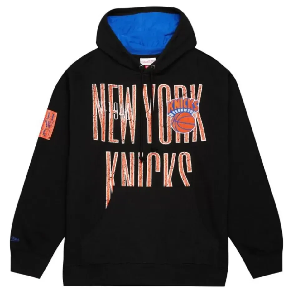 Men Mitchell & Ness Hoodies & Sweatshirts-Team Og Fleece 2.0 New York Knicks