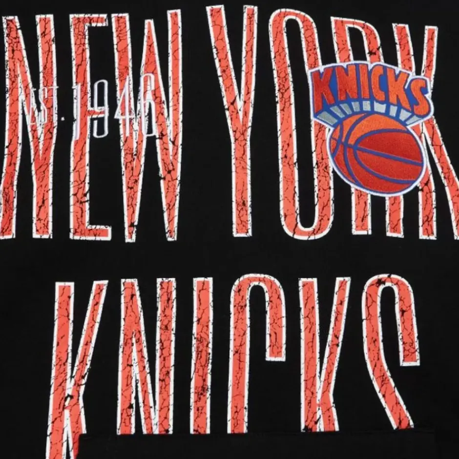 Men Mitchell & Ness Hoodies & Sweatshirts-Team Og Fleece 2.0 New York Knicks