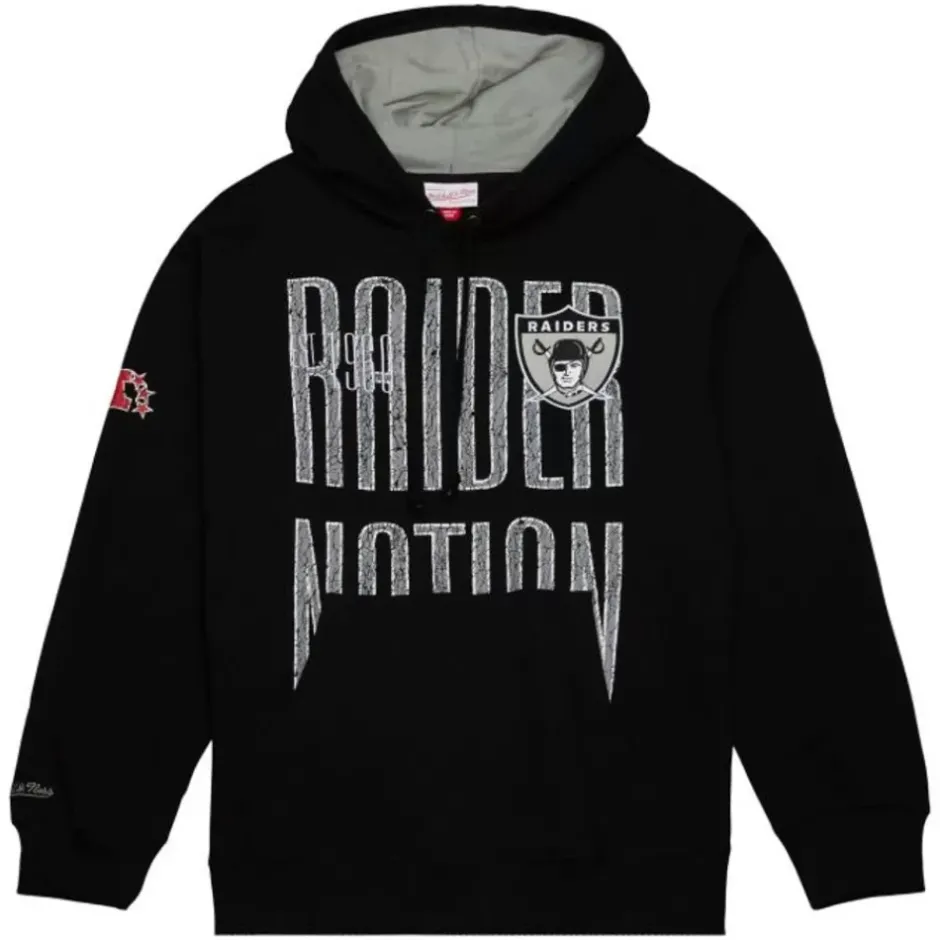 Men Mitchell & Ness Hoodies & Sweatshirts-Team Og Fleece 2.0 Oakland Raiders