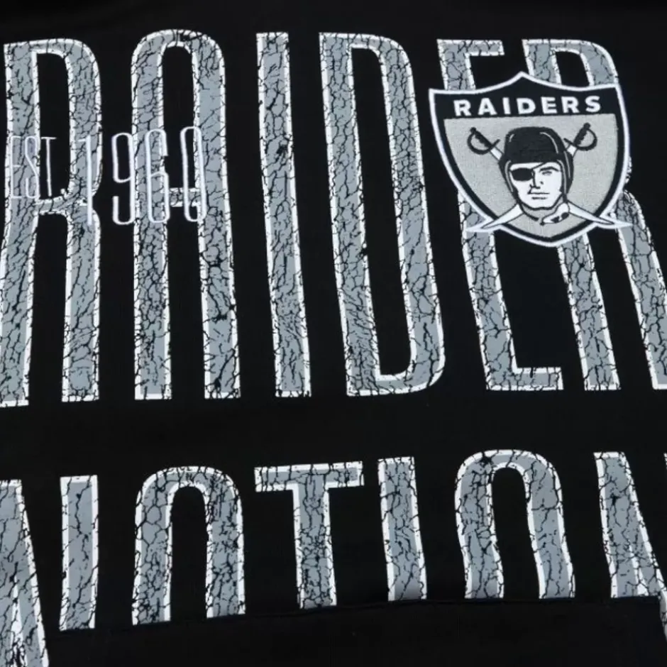 Men Mitchell & Ness Hoodies & Sweatshirts-Team Og Fleece 2.0 Oakland Raiders