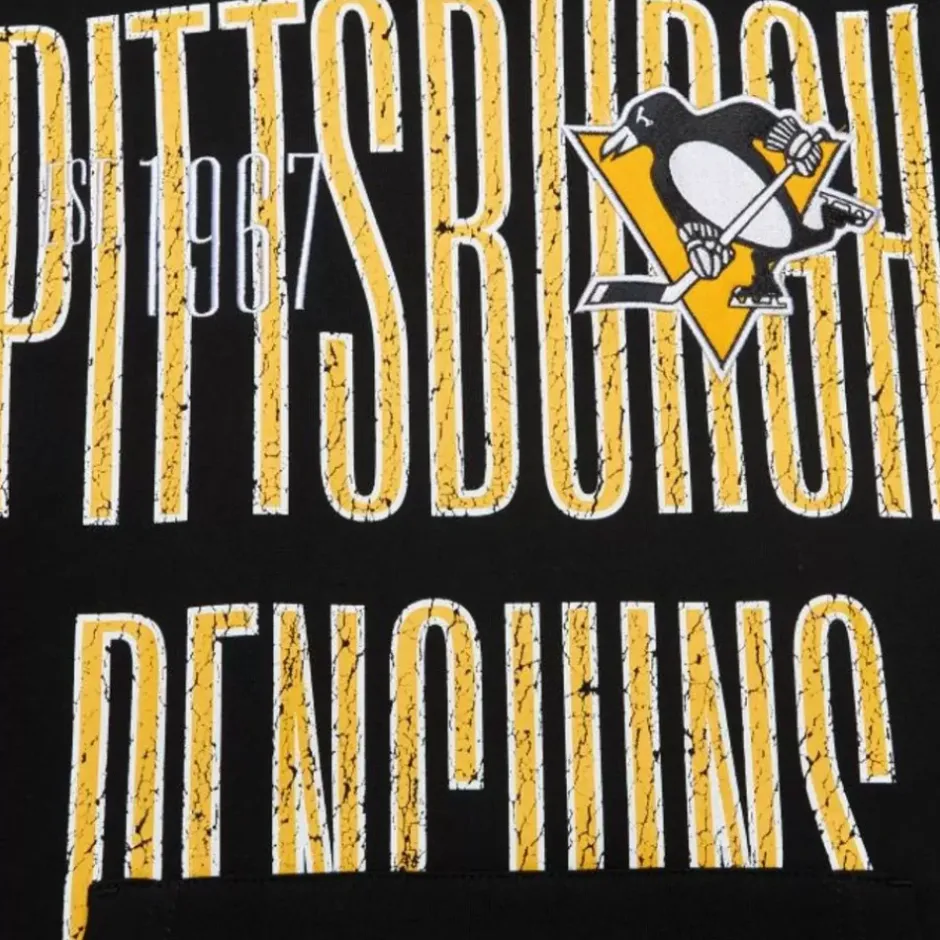 Men Mitchell & Ness Hoodies & Sweatshirts-Team Og Fleece 2.0 Pittsburgh Penguins