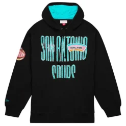Men Mitchell & Ness Hoodies & Sweatshirts-Team Og Fleece 2.0 San Antonio Spurs