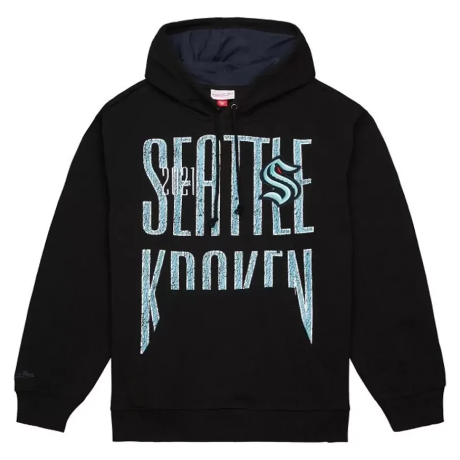 Men Mitchell & Ness Hoodies & Sweatshirts-Team Og Fleece 2.0 Seattle Kraken