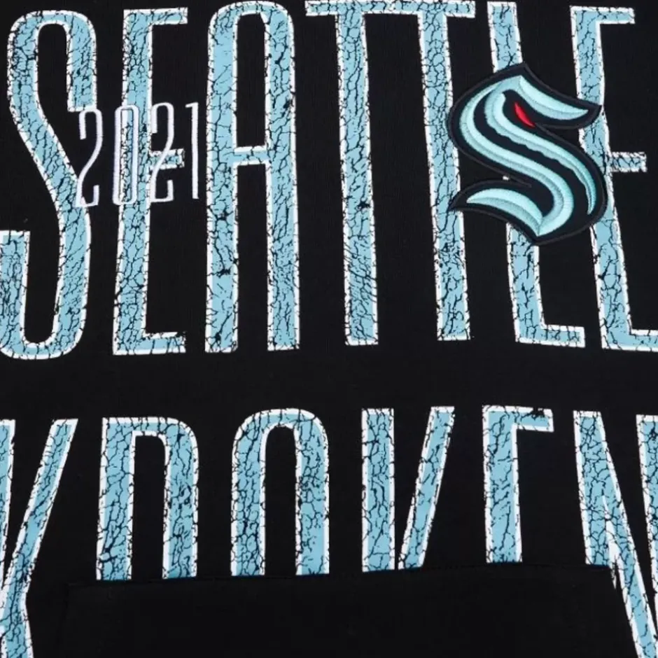 Men Mitchell & Ness Hoodies & Sweatshirts-Team Og Fleece 2.0 Seattle Kraken