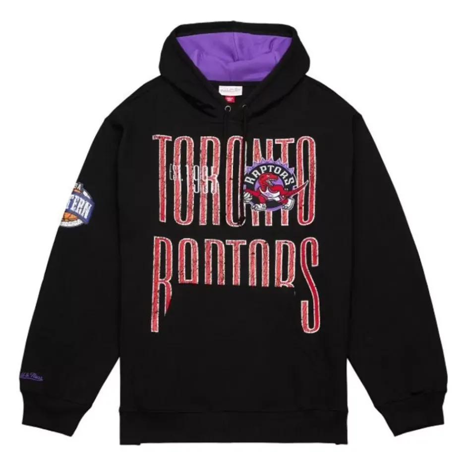 Men Mitchell & Ness Hoodies & Sweatshirts-Team Og Fleece 2.0 Toronto Raptors