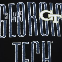 Men Mitchell & Ness Hoodies & Sweatshirts-Team Og Fleece Hoodie Georgia Tech