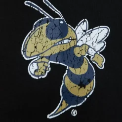 Men Mitchell & Ness Hoodies & Sweatshirts-Team Og Fleece Hoodie Georgia Tech