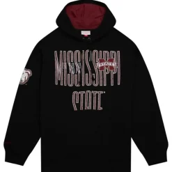 Men Mitchell & Ness Hoodies & Sweatshirts-Team Og Fleece Hoodie Mississippi State University