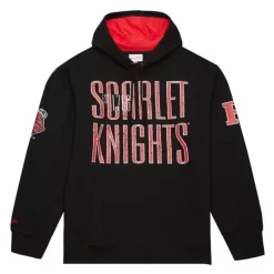 Men Mitchell & Ness Hoodies & Sweatshirts-Team Og Fleece Hoodie Rutgers University