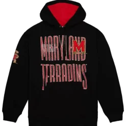 Men Mitchell & Ness Hoodies & Sweatshirts-Team Og Fleece Hoodie University Of Maryland
