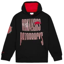 Men Mitchell & Ness Hoodies & Sweatshirts-Team Og Fleece Hoodie University Of Arkansas