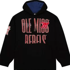 Men Mitchell & Ness Hoodies & Sweatshirts-Team Og Fleece Hoodie University Of Mississippi