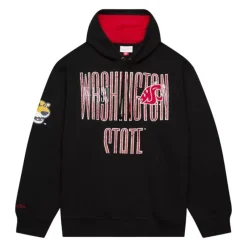 Men Mitchell & Ness Hoodies & Sweatshirts-Team Og Fleece Hoodie Washington State University