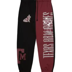 Men Mitchell & Ness Pants-Team Og Fleece Pants Texas A&M University