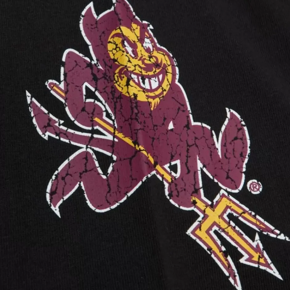 Men Mitchell & Ness T-Shirts & Tops-Team Og Premium Ss Tee Arizona State University