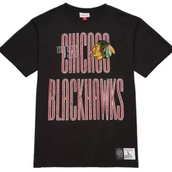 Men Mitchell & Ness T-Shirts & Tops-Team Og Premium Ss Tee Chicago Blackhawks