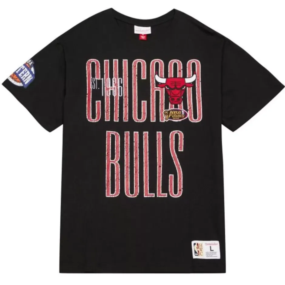 Men Mitchell & Ness T-Shirts & Tops-Team Og Premium Ss Tee Chicago Bulls