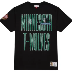 Men Mitchell & Ness T-Shirts & Tops-Team Og Premium Ss Tee Minnesota Timberwolves