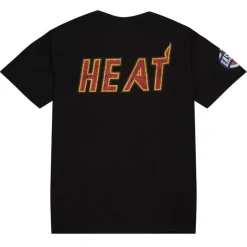 Men Mitchell & Ness T-Shirts & Tops-Team Og Premium Ss Tee Miami Heat