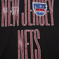 Men Mitchell & Ness T-Shirts & Tops-Team Og Premium Ss Tee New Jersey Nets