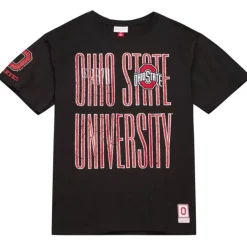 Men Mitchell & Ness T-Shirts & Tops-Team Og Premium Ss Tee Ohio State