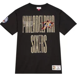 Men Mitchell & Ness T-Shirts & Tops-Team Og Premium Ss Tee Philadelphia 76Ers